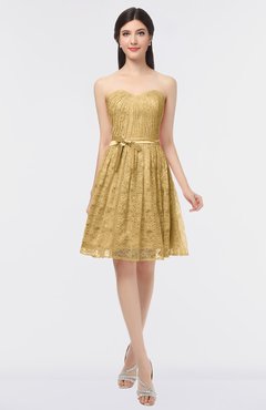 ColsBM Alaya Gold Sexy A-line Strapless Sleeveless Zip up Bow Sweet 16 Dresses