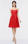 ColsBM Alaya Red Sexy A-line Strapless Sleeveless Zip up Bow Sweet 16 Dresses