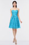ColsBM Alaya Turquoise Sexy A-line Strapless Sleeveless Zip up Bow Sweet 16 Dresses
