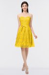 ColsBM Alaya Yellow Sexy A-line Strapless Sleeveless Zip up Bow Sweet 16 Dresses