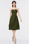 ColsBM Alondra Beech Gorgeous A-line Strapless Zip up Knee Length Plainness Bridesmaid Dresses