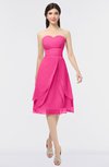 ColsBM Alondra Fandango Pink Gorgeous A-line Strapless Zip up Knee Length Plainness Bridesmaid Dresses