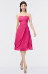 ColsBM Alondra Fuschia Gorgeous A-line Strapless Zip up Knee Length Plainness Bridesmaid Dresses
