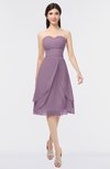 ColsBM Alondra Mauve Gorgeous A-line Strapless Zip up Knee Length Plainness Bridesmaid Dresses