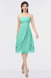 ColsBM Alondra Mint Green Gorgeous A-line Strapless Zip up Knee Length Plainness Bridesmaid Dresses