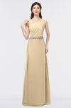 ColsBM Brooklyn Apricot Gelato Elegant A-line Asymmetric Neckline Sleeveless Floor Length Bridesmaid Dresses