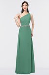 ColsBM Brooklyn Beryl Green Elegant A-line Asymmetric Neckline Sleeveless Floor Length Bridesmaid Dresses
