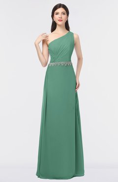 ColsBM Brooklyn Bristol Blue Elegant A-line Asymmetric Neckline Sleeveless Floor Length Bridesmaid Dresses