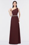ColsBM Brooklyn Burgundy Elegant A-line Asymmetric Neckline Sleeveless Floor Length Bridesmaid Dresses
