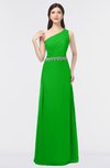 ColsBM Brooklyn Classic Green Elegant A-line Asymmetric Neckline Sleeveless Floor Length Bridesmaid Dresses
