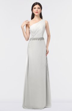 ColsBM Brooklyn Cloud White Elegant A-line Asymmetric Neckline Sleeveless Floor Length Bridesmaid Dresses