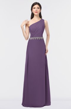 ColsBM Brooklyn Eggplant Elegant A-line Asymmetric Neckline Sleeveless Floor Length Bridesmaid Dresses