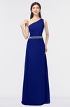 ColsBM Brooklyn Electric Blue Elegant A-line Asymmetric Neckline Sleeveless Floor Length Bridesmaid Dresses