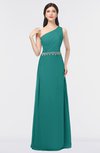 ColsBM Brooklyn Emerald Green Elegant A-line Asymmetric Neckline Sleeveless Floor Length Bridesmaid Dresses