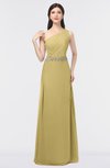 ColsBM Brooklyn Gold Elegant A-line Asymmetric Neckline Sleeveless Floor Length Bridesmaid Dresses