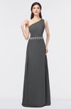 ColsBM Brooklyn Grey Elegant A-line Asymmetric Neckline Sleeveless Floor Length Bridesmaid Dresses