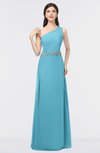 ColsBM Brooklyn Light Blue Elegant A-line Asymmetric Neckline Sleeveless Floor Length Bridesmaid Dresses