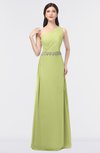 ColsBM Brooklyn Lime Green Elegant A-line Asymmetric Neckline Sleeveless Floor Length Bridesmaid Dresses