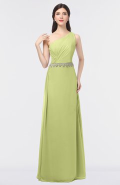 ColsBM Brooklyn Lime Sherbet Elegant A-line Asymmetric Neckline Sleeveless Floor Length Bridesmaid Dresses