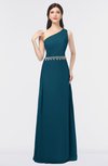 ColsBM Brooklyn Moroccan Blue Elegant A-line Asymmetric Neckline Sleeveless Floor Length Bridesmaid Dresses