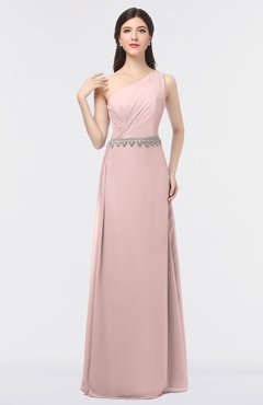 ColsBM Brooklyn Pastel Pink Elegant A-line Asymmetric Neckline Sleeveless Floor Length Bridesmaid Dresses
