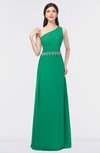 ColsBM Brooklyn Pepper Green Elegant A-line Asymmetric Neckline Sleeveless Floor Length Bridesmaid Dresses