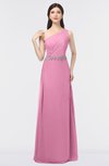 ColsBM Brooklyn Pink Elegant A-line Asymmetric Neckline Sleeveless Floor Length Bridesmaid Dresses