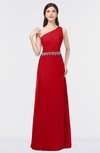 ColsBM Brooklyn Red Elegant A-line Asymmetric Neckline Sleeveless Floor Length Bridesmaid Dresses