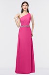 ColsBM Brooklyn Rose Pink Elegant A-line Asymmetric Neckline Sleeveless Floor Length Bridesmaid Dresses