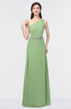 ColsBM Brooklyn Sage Green Elegant A-line Asymmetric Neckline Sleeveless Floor Length Bridesmaid Dresses