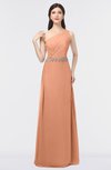 ColsBM Brooklyn Salmon Elegant A-line Asymmetric Neckline Sleeveless Floor Length Bridesmaid Dresses