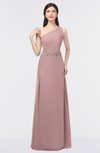 ColsBM Brooklyn Silver Pink Elegant A-line Asymmetric Neckline Sleeveless Floor Length Bridesmaid Dresses