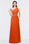 ColsBM Brooklyn Tangerine Elegant A-line Asymmetric Neckline Sleeveless Floor Length Bridesmaid Dresses