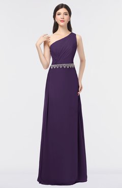 ColsBM Brooklyn Violet Elegant A-line Asymmetric Neckline Sleeveless Floor Length Bridesmaid Dresses