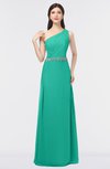 ColsBM Brooklyn Viridian Green Elegant A-line Asymmetric Neckline Sleeveless Floor Length Bridesmaid Dresses