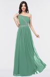 ColsBM Anabella Bristol Blue Modern A-line Asymmetric Neckline Zip up Floor Length Bridesmaid Dresses
