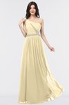 ColsBM Anabella Cornhusk Modern A-line Asymmetric Neckline Zip up Floor Length Bridesmaid Dresses