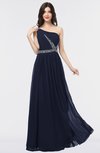 ColsBM Anabella Dark Sapphire Modern A-line Asymmetric Neckline Zip up Floor Length Bridesmaid Dresses