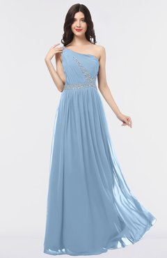 ColsBM Anabella Dusty Blue Modern A-line Asymmetric Neckline Zip up Floor Length Bridesmaid Dresses