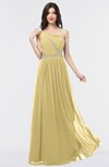ColsBM Anabella Gold Modern A-line Asymmetric Neckline Zip up Floor Length Bridesmaid Dresses