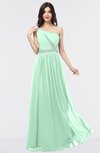 ColsBM Anabella Honeydew Modern A-line Asymmetric Neckline Zip up Floor Length Bridesmaid Dresses