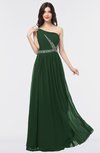 ColsBM Anabella Hunter Green Modern A-line Asymmetric Neckline Zip up Floor Length Bridesmaid Dresses