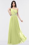 ColsBM Anabella Lime Green Modern A-line Asymmetric Neckline Zip up Floor Length Bridesmaid Dresses