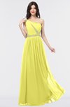ColsBM Anabella Pale Yellow Modern A-line Asymmetric Neckline Zip up Floor Length Bridesmaid Dresses