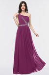 ColsBM Anabella Raspberry Modern A-line Asymmetric Neckline Zip up Floor Length Bridesmaid Dresses