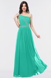 ColsBM Anabella Viridian Green Modern A-line Asymmetric Neckline Zip up Floor Length Bridesmaid Dresses
