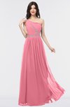 ColsBM Anabella Watermelon Modern A-line Asymmetric Neckline Zip up Floor Length Bridesmaid Dresses