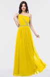 ColsBM Anabella Yellow Modern A-line Asymmetric Neckline Zip up Floor Length Bridesmaid Dresses