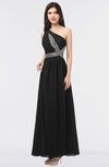 ColsBM Gemma Black Mature A-line Sleeveless Asymmetric Appliques Bridesmaid Dresses
