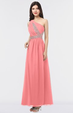 ColsBM Gemma Coral Mature A-line Sleeveless Asymmetric Appliques Bridesmaid Dresses